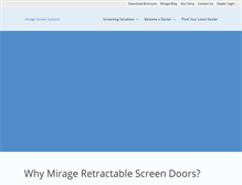 Tablet Screenshot of miragescreensystems.com